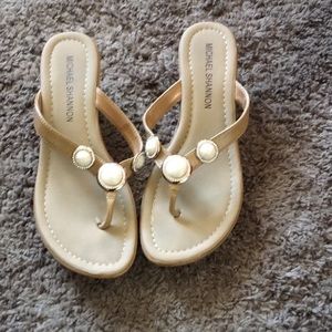 Summer nude sandals